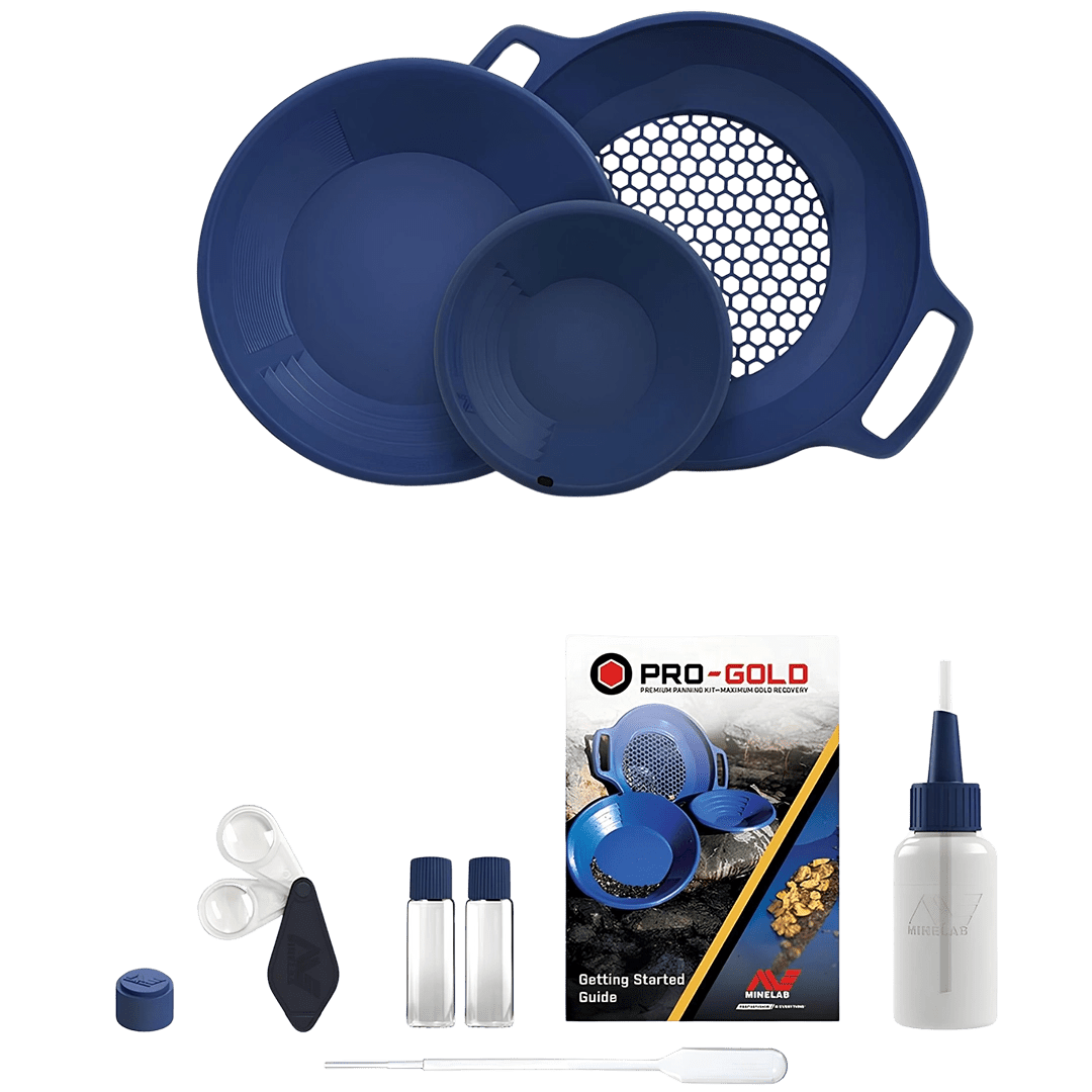 PRO-GOLD Gold Panning Kit (Includes 2 Gold Pans, 1 Classifier, 1 Convertible Carry Bag & More)